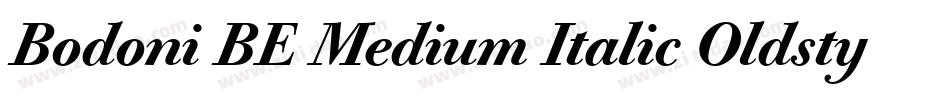 Bodoni BE Medium Italic Oldstyle Figures字体转换